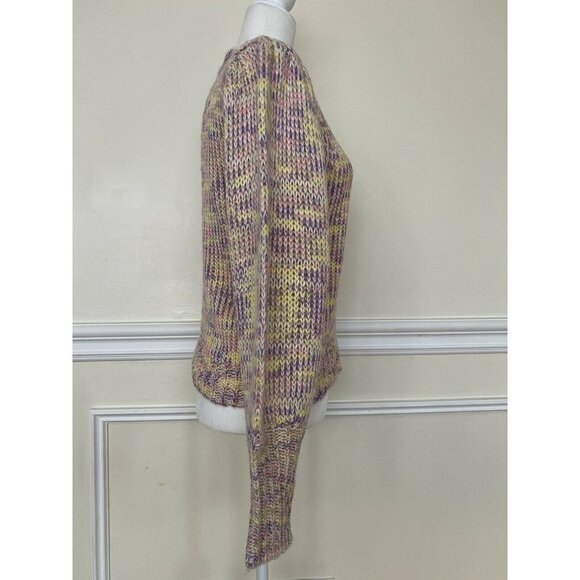 ALL IN FAVOR Pastel Marled Sweater In Pink Multi  size Large - Picture 3 of 5